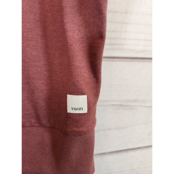 Vuori Women's Red Solid Crew Neck Long Sleeve Pullover Sweatshirt Size X-Small - Picture 3 of 7